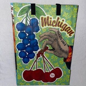 Trader Joe's Michigan Tote Bag - Blue and Red